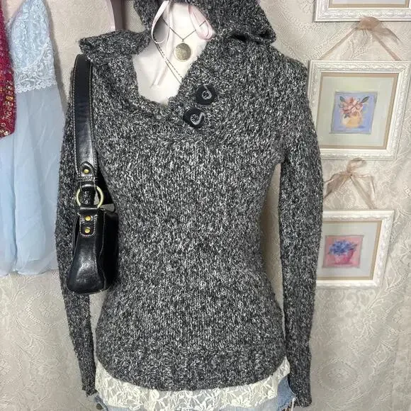 y2k rue 21 knit henley style sweater - Picture 3 of 6